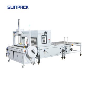 Q80DAP+XT-AF01 Corrugated boxes squaring and strapping machine